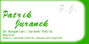 patrik juranek business card